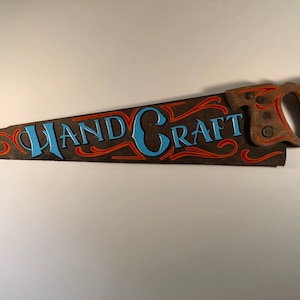 Painted hand saw