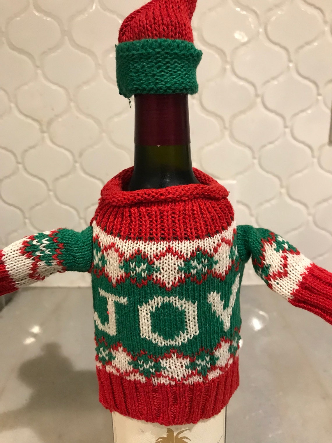 Wine Bottle Covers. Knit Sweater Bottle Cover. Christmas Wine Etsy