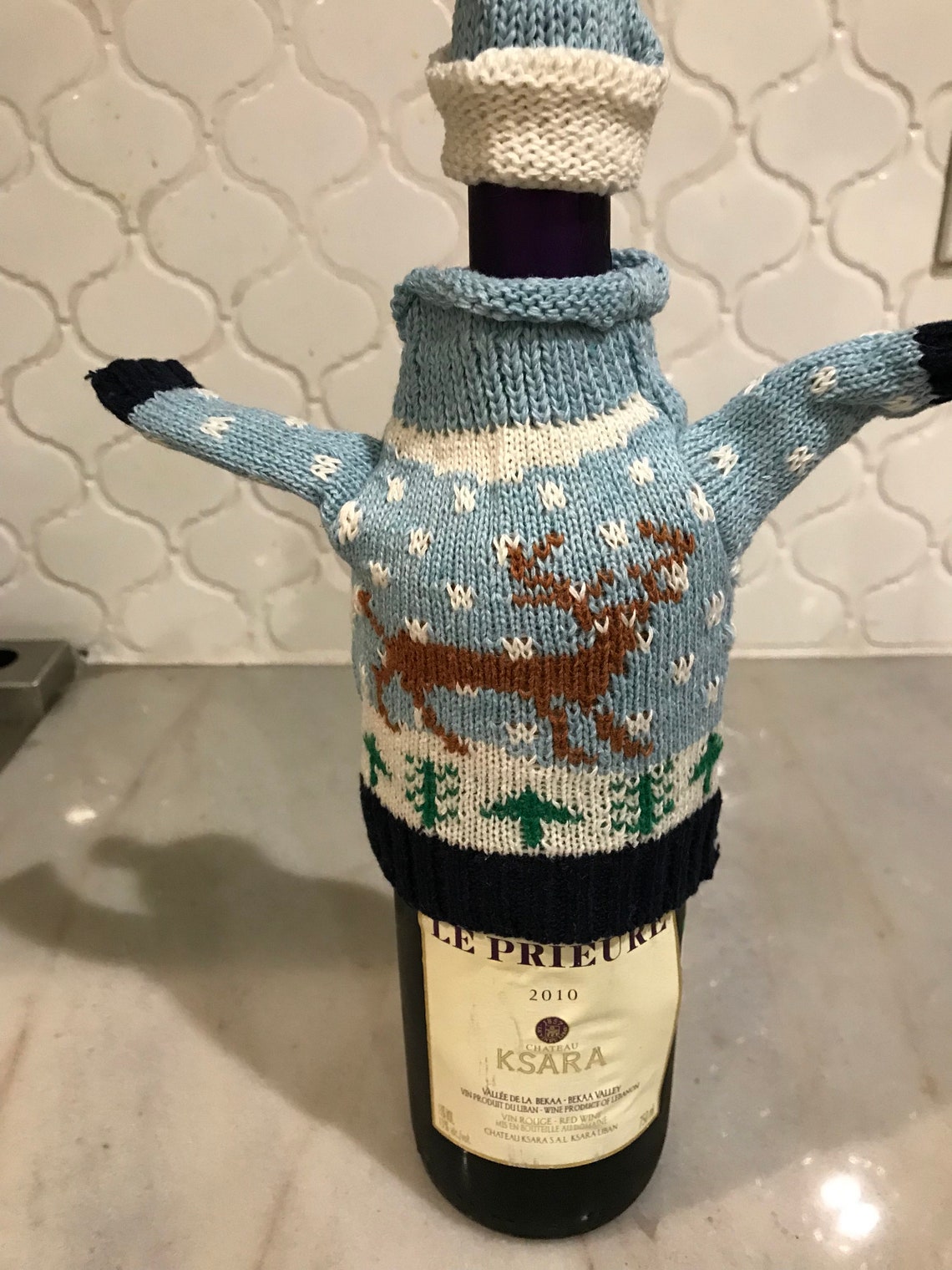 wine bottle sweater pattern