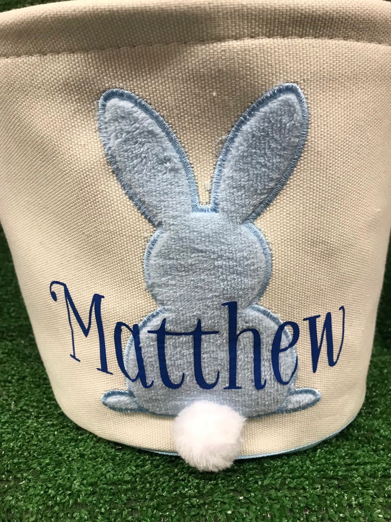 Canvas Easter Basket. Personalized Easter Egg Hunt Pale. Etsy