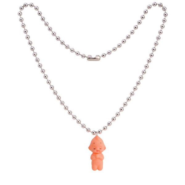 Rare Prayer Kewpie Mini Doll Ball Key Chain Pendant Charm Key-Ring Baby Cupid Vintage Rubber Figure Toy Necklace(choose 1)