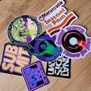 7 stickers bundle - Huge Savings - only 8.58 dollars - original designs  - Jiu Jitsu gift - bjj stickers - Only 25 packs - bjj gift.