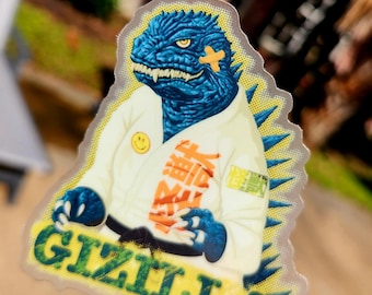 Pegatina de Jiu Jitsu de Gizilla Kaiju - Vinilo de BJJ, MMA y Judo