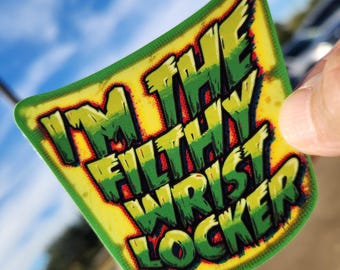 The Filthy Wrist Locker - Pegatina de jiu jitsu - BJJ - MMA - sambo - Pegatina de MMA, llave de muñeca para todos - Pegatina de BJJ - Sumisión desagradable