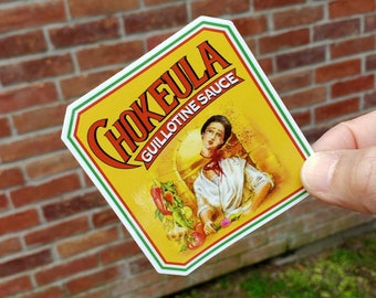 Pegatina de Jiu Jitsu - BJJ - MMA - diseño original - Parodia Chokeula - Salsa de guillotina de Jiu Jitsu - Regalo de BJJ - Pegatina de BJJ