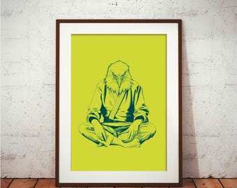 Impresión de Eagle Eye BJJ: regalo de artes marciales Jiu Jitsu
