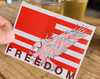 Pegatina de águila y bandera de EE. UU. – Vinilo patriótico
