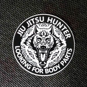 Stickers / Jiu jitsu - BJJ - mma - original artworks - Jiu jitsu hunter looking for body parts - bjj sticker - bjj gift