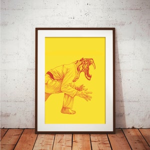 Sabertooth jiu jitsu - bjj, judo and submissions grappling  - 100 copies only - personalized note - 8x10 or 11x14 inches