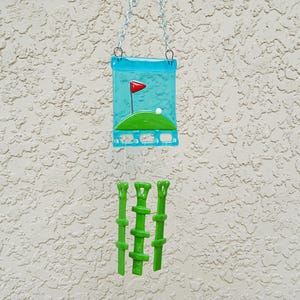 Campana de viento verde golf - Vidrio fundido