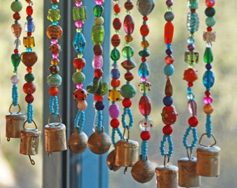 unique home decorHand Made Bohemian Door Beads (made to order)