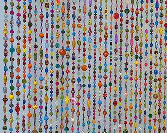 Hand-made Colorful Bohemian Beaded Curtain For a Door