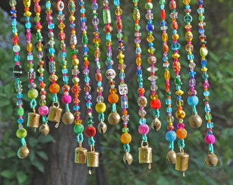 unique home decor, Bohemian Hippie Beaded Curtain, 16 Beaded strings