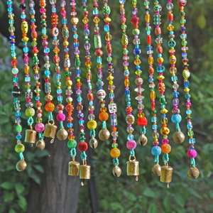 unique home decor, Bohemian Hippie Beaded Curtain, 16 Beaded strings