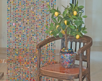 Bohemian Colorful Hand Made Doorway Beaded curtain