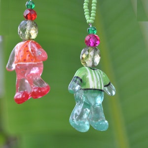 Gingerbread Man or Woman christmas Tree Boho Bell Ornaments decoration made from plexiglas