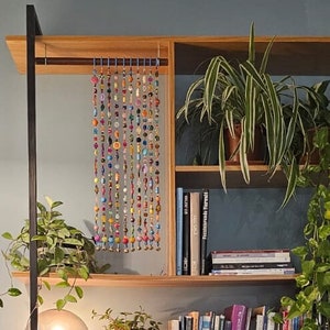 Bücherregal Perlen Mobile, Glasperlen Bunte Mobile Suncatcher mit Messing Glöckchen
