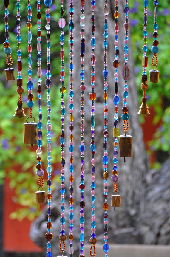 Beaded Curtain Glass Beaded Suncatcher Window Curtain Beaded Etsy