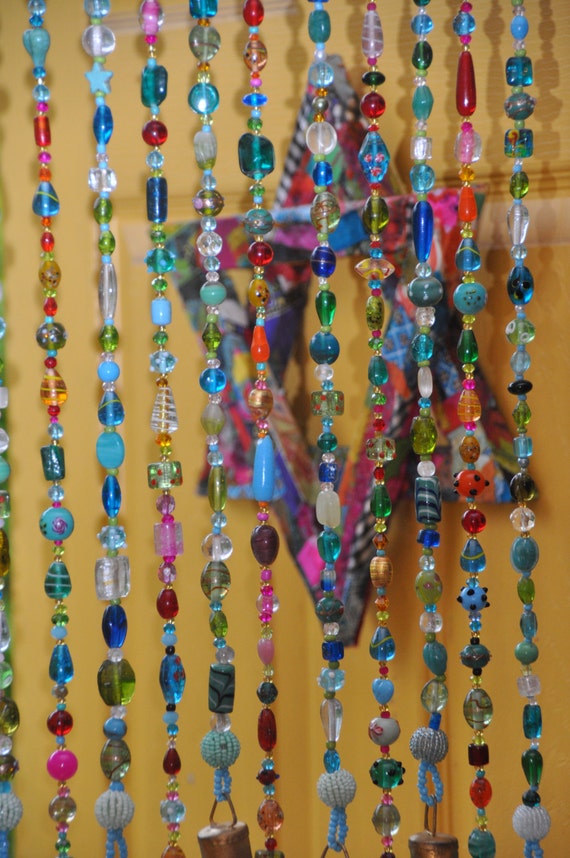 Perlen Vorhang Glasperlen Suncatcher Fenstervorhang Etsy