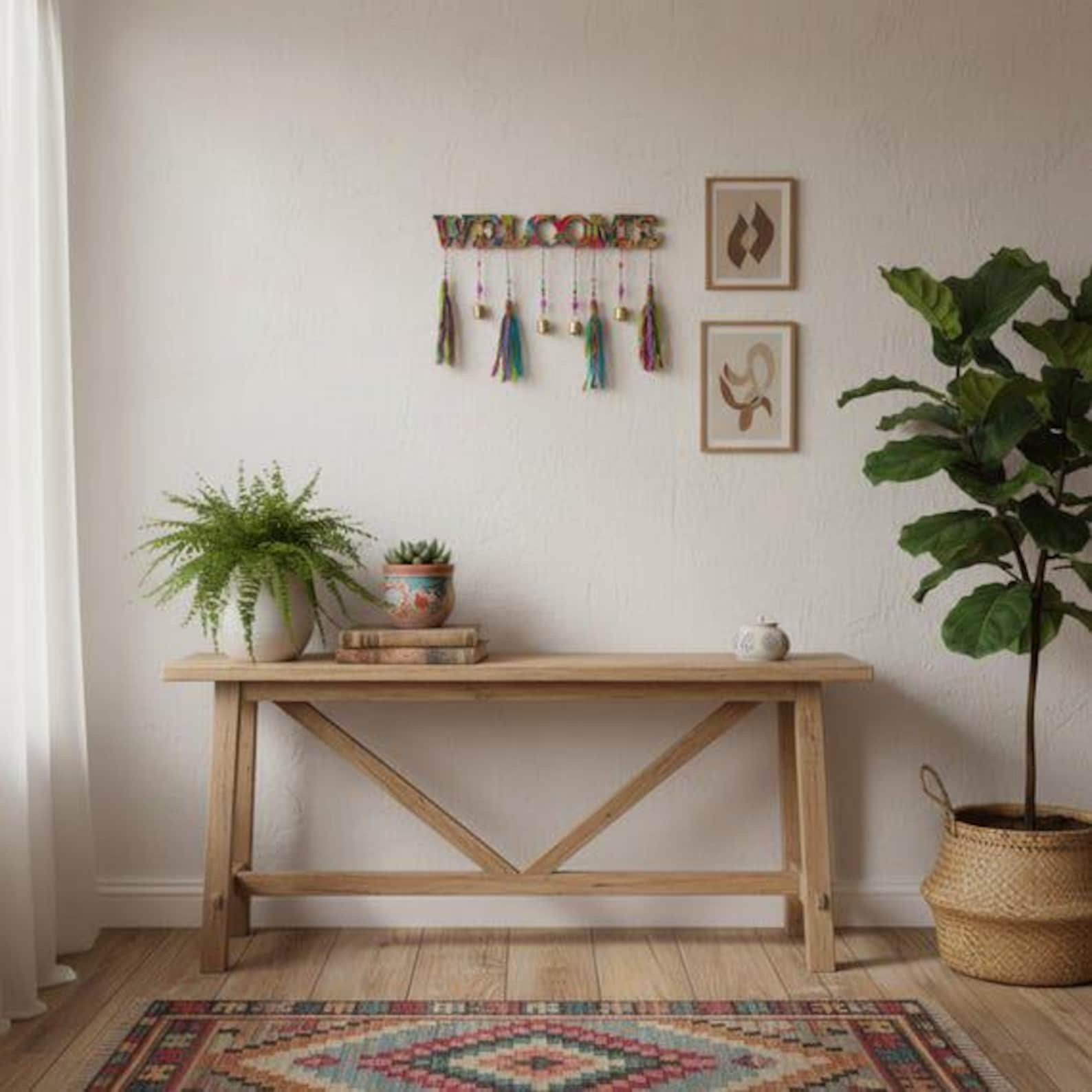 Welcome Sign, Bohemian Front Door Decor - Etsy