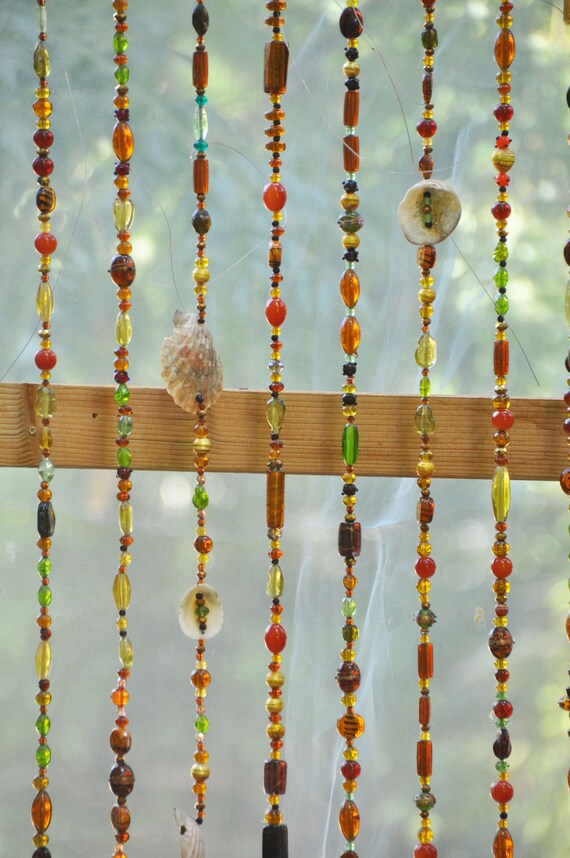 Door Beaded Curtains Door Beads With Sea Shells Seashells Etsy
