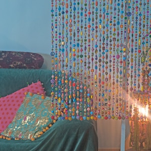 Colorful Bohemian Door Beaded Curtain  (Made to Order)