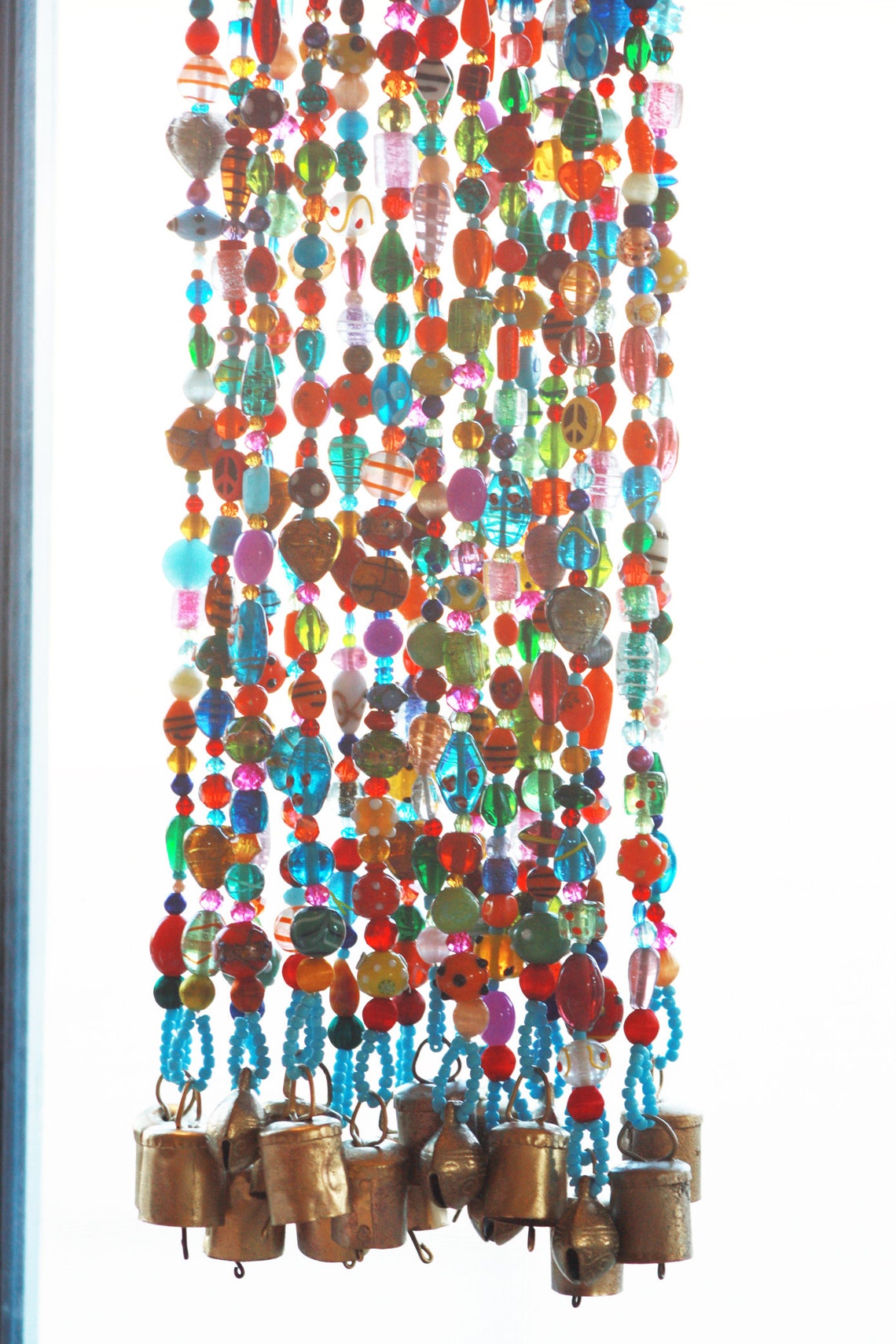 Beaded Curtainglass Beaded Suncatcher Window Curtainbeaded Etsy