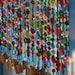 Colorful Bohemian hippie Beaded Curtain With Brass Bells (made to order)