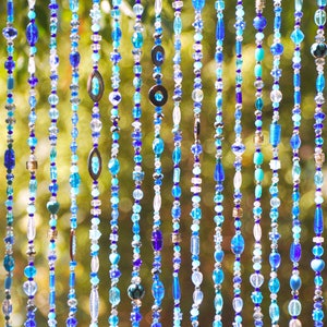 Beaded curtain,Glass prisms-Handmade curtain-beaded door curtain-hanging door bead-beaded wall hanging-bohemian wall art-hippie bead curtain