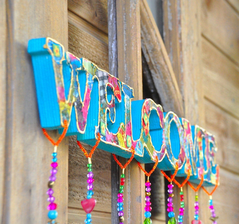 Sign Bohemian Front Door Decor Etsy