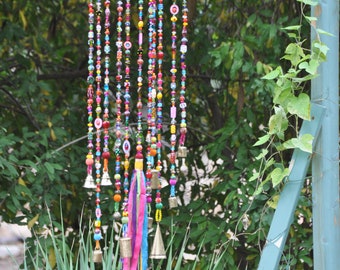 unique home decorGlass Bead & Driftwood Mobile Suncatcher