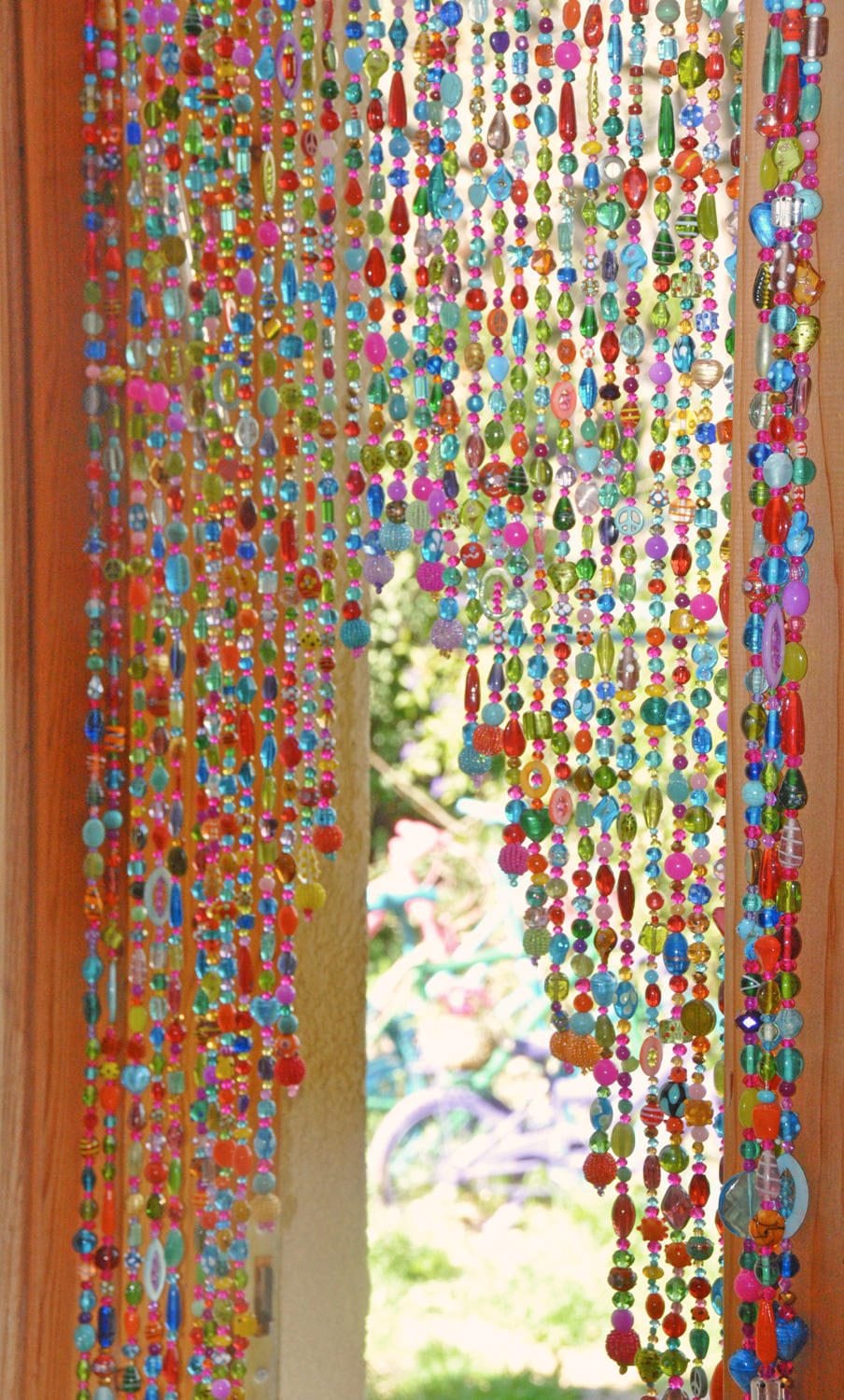  Osunnus Crystal Heart Beaded Curtain Colorful Hanging