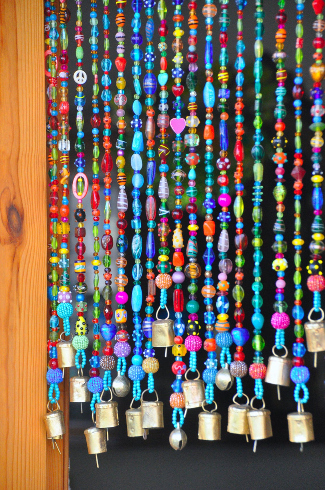 Beaded curtain Bead Curtain Bohemian Curtain Window Etsy