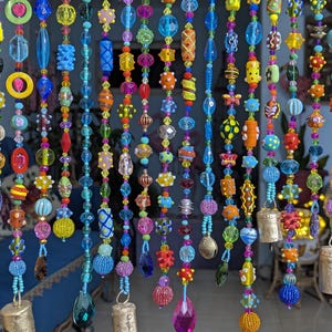 Colorful Hippie Beaded curtain for a window