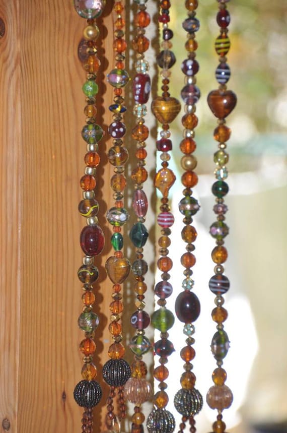 Window Beaded Curtain Bohemian Window Sun Catcher Etsy