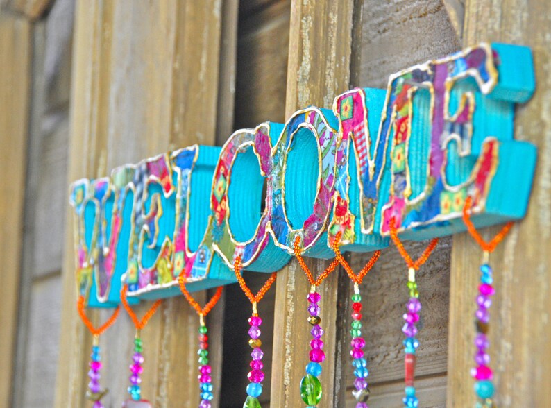 Sign Bohemian Front Door Decor Etsy