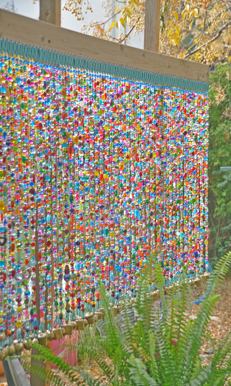 Bohemian Wedding Decorroom Divider Beaded Curtain Rainbow Etsy Australia