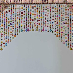 Arch shape Colorful  Bohemian Unique Hand-Made Beaded Valance