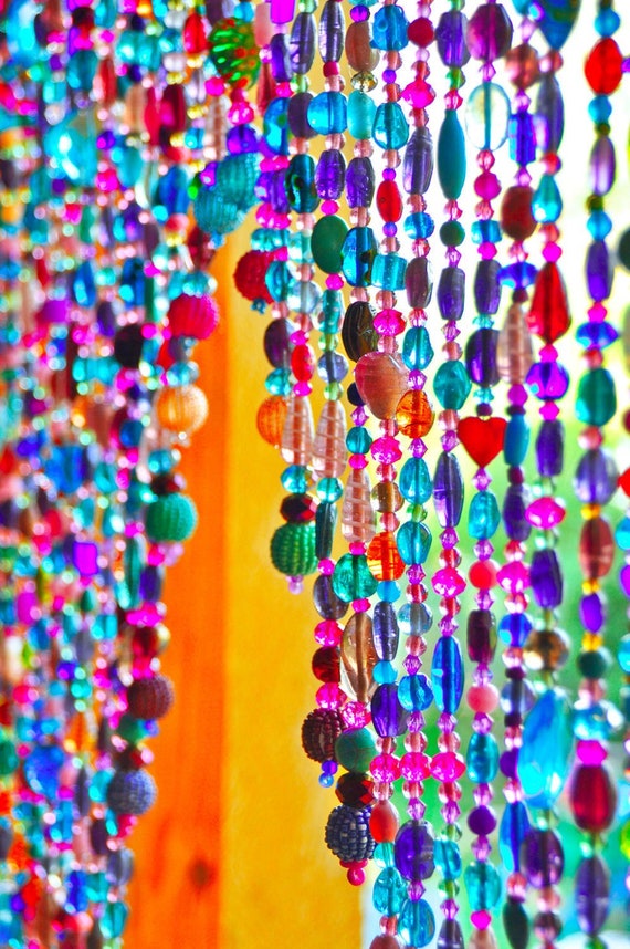Beaded Curtain Hanging Beads Bohemian Curtain Boho Doorway Etsy