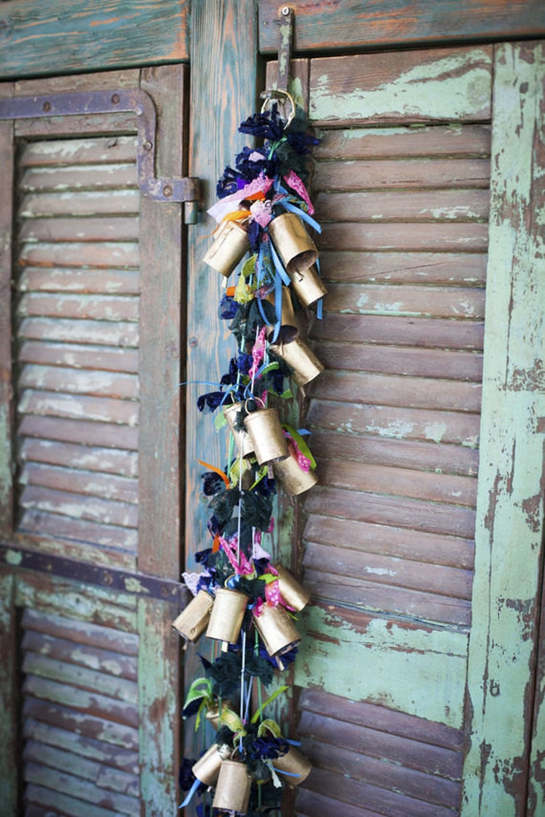 Brass Bell Chime Brass Bells on Stringentry Door Chime Etsy