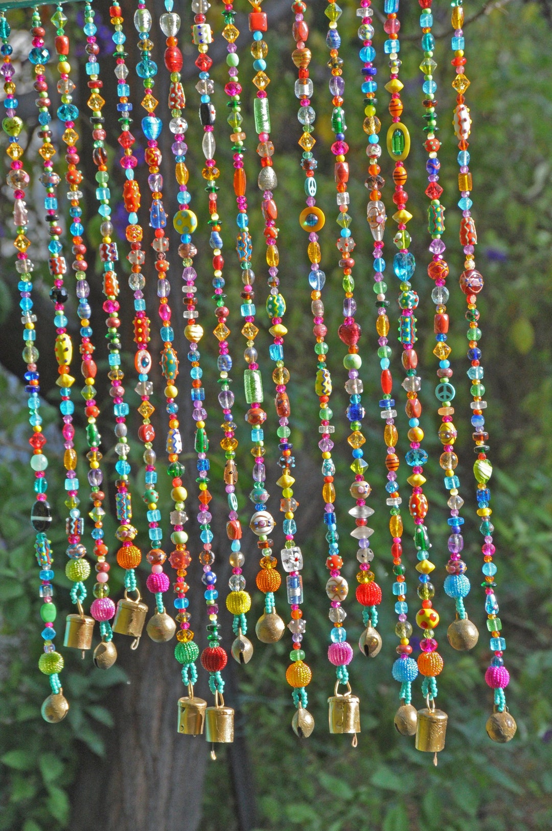Unique Home Decor, Bohemian Hippie Beaded Curtain, 16 Beaded