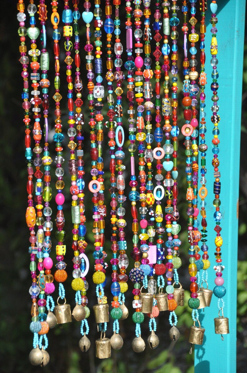 Bohemian Hippie Unique Beaded Curtain For The Window Door Or Etsy