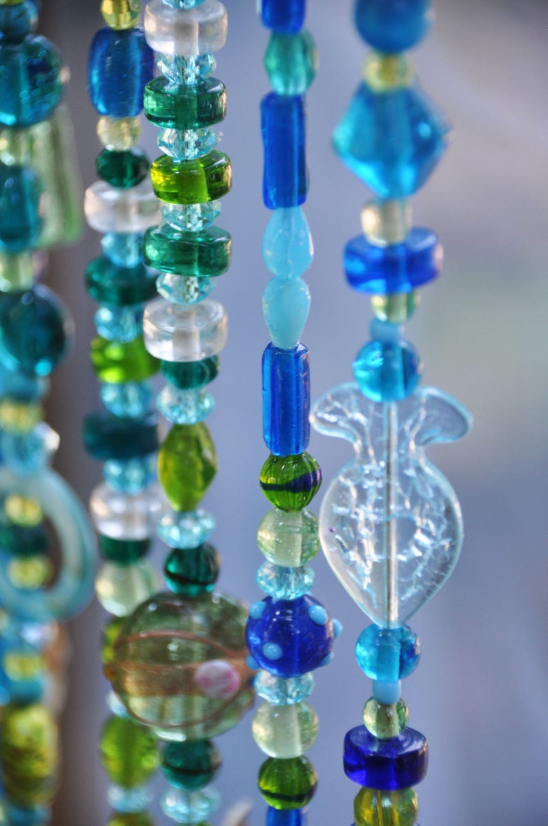 Door beaded curtains Door beads with sea shells Seashells Etsy