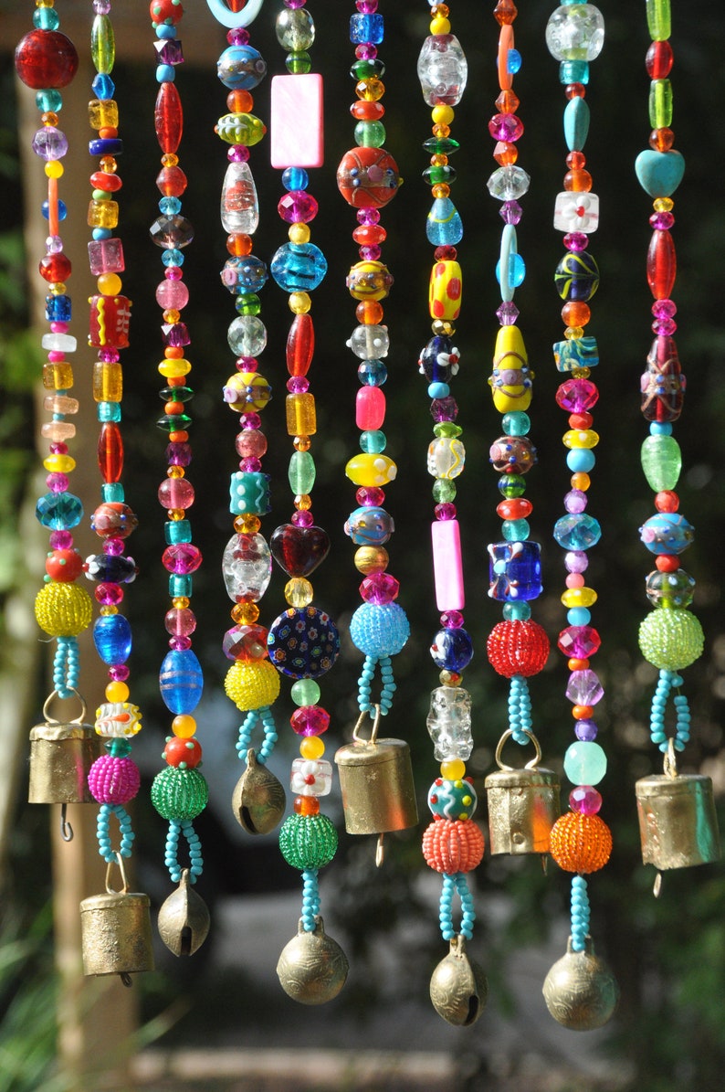 Bohemian Hippie Unique Beaded Curtain For The Window Door Or Etsy