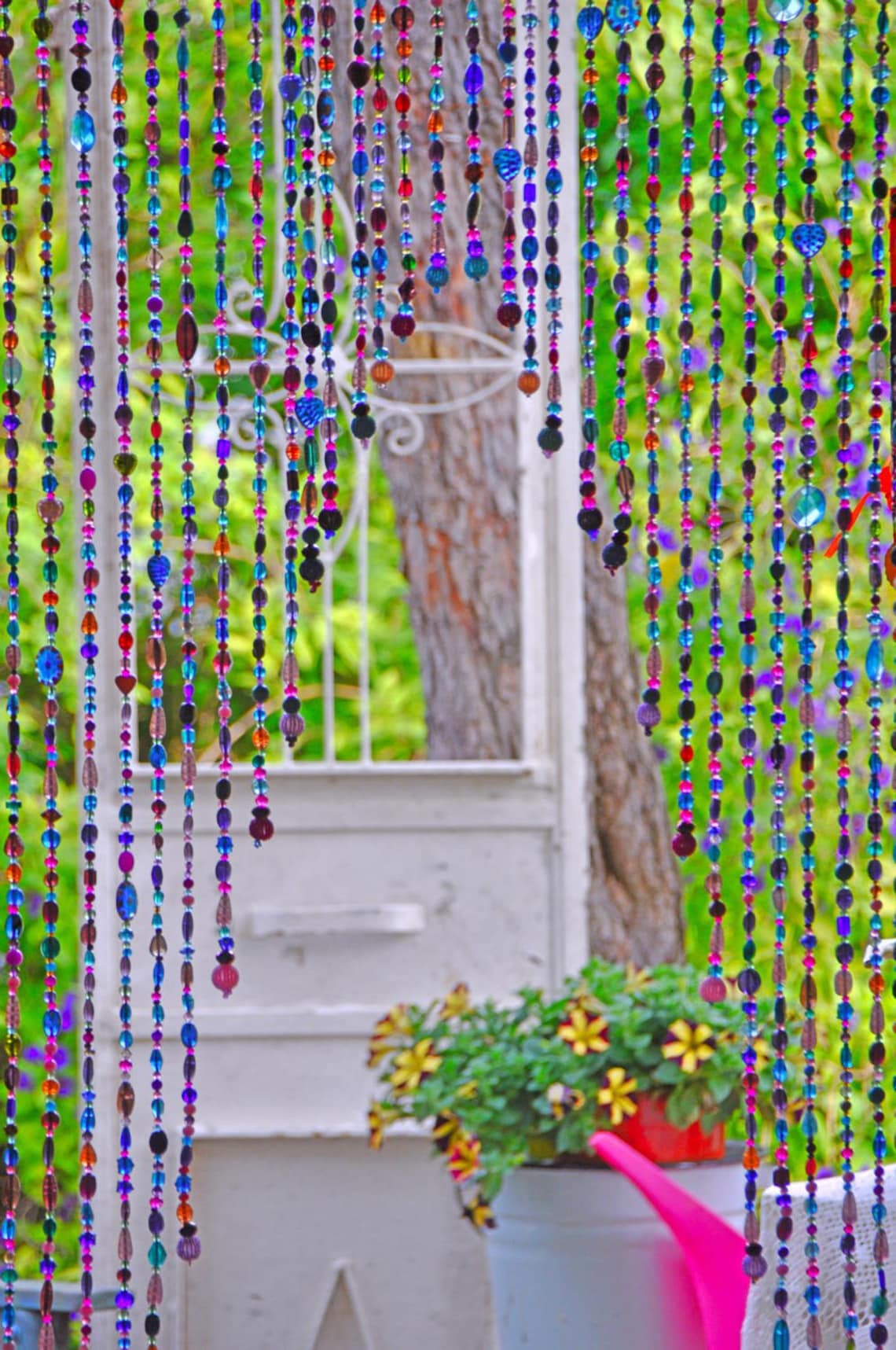 Beaded Curtain Hanging Beads Bohemian Curtain Boho Doorway Etsy Israel