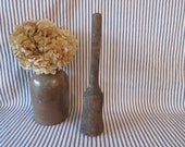 Antique Vintage Primitive Wood Kitchen Tool Masher Pounder Pestle 12 1 4 Tall Farmhouse Kitchen Decor