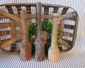 Antique Vintage Primitive Wood Kitchen Tool Masher Pounder Pestle 10 3 4 Tall Farmhouse Kitchen Decor