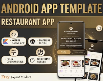 Restaurant Android App Template for Menus & Orders | Fully Customizable
