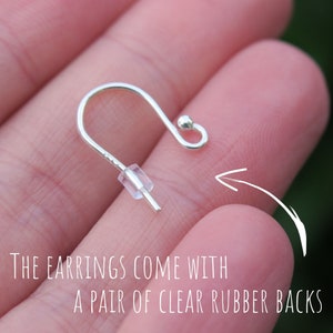 Spiral Dangle Earrings Silver Circle Earrings Simple Jewellery image 5