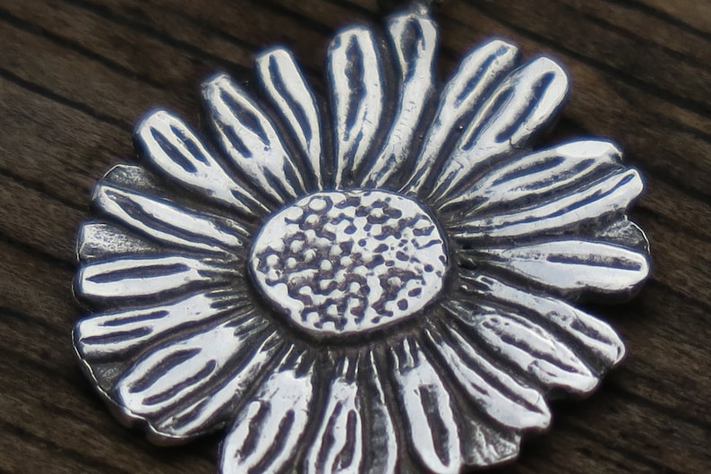 Bridal Flower Gift Daisy Flower Pendant \u2022 Sterling Silver Flower Pendant \u2022 Daisy Necklace \u2022 Daisy Jewellery